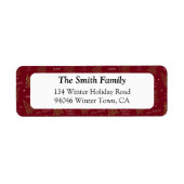 シーズンモダンズ挨拶の赤いクリスマスツリー ラベル (正面)