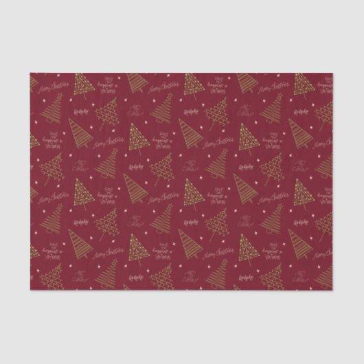 シーズンモダンズ挨拶の赤いクリスマスツリー 薄葉紙 (正面)