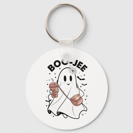 シーズン不気味かわいい幽霊ハロウィーンのコスチュームBoujee キーホルダー (正面)