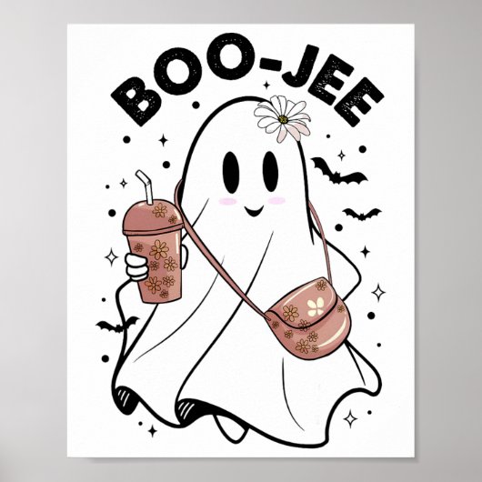 シーズン不気味かわいい幽霊ハロウィーンのコスチュームBoujee ポスター (正面)
