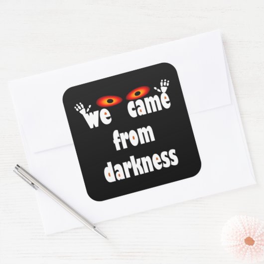 シーズン不気味の面白いハロウィーン スクエアシール (封筒)