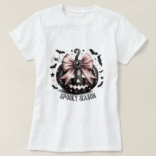 シーズン不気味スペクタクル可愛らしいハロウィーン Tシャツ (デザイン正面)