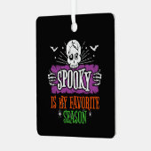 シーズン不気味スホラースケルトンこうもりハッピーハローウィン メタルオーナメント (正面左)