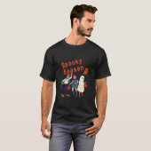 シーズン不気味ズトリックまたは面白いハロウィーンを扱う Tシャツ (正面フル)