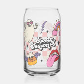 シーズン不気味ハロウィンマグ、秋ハロウィーンギフト ガラス缶 (正面)