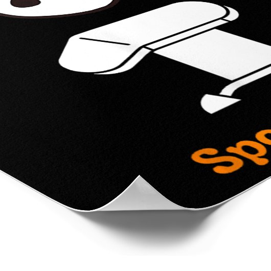 シーズン不気味ハロウィーンかわいい幽霊ギムナストボルトG ポスター (角)