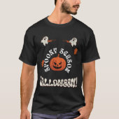 シーズン不気味ハロウィーンデザインと幽霊 Tシャツ (正面)