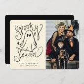 シーズン不気味ハロウィーンフォトカード 招待状 (正面/裏面)