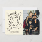 シーズン不気味ハロウィーンフォトカード 招待状 (正面)