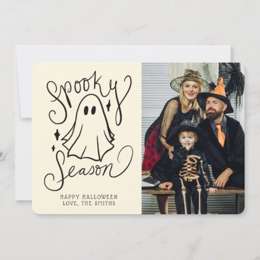 シーズン不気味ハロウィーンフォトカード 招待状 (正面)