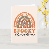 シーズン不気味ハロウィーンレインボー秋 カード (黄色い花)