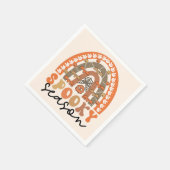 シーズン不気味ハロウィーンレインボー秋 スタンダードカクテルナプキン (角)