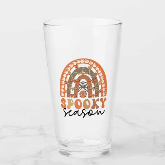 シーズン不気味ハロウィーンレインボー秋 タンブラーグラス (正面)