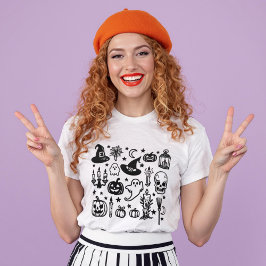 シーズン不気味ハロウィーン幽霊とカボチャ Tシャツ