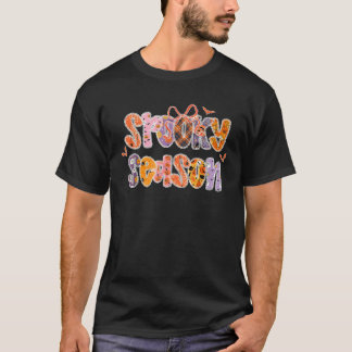 シーズン不気味ハロウィーン幽霊コケットボウトリックO Tシャツ