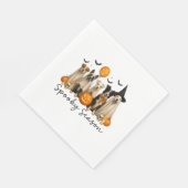シーズン不気味ハロウィーン犬 スタンダードランチョンナプキン (角)