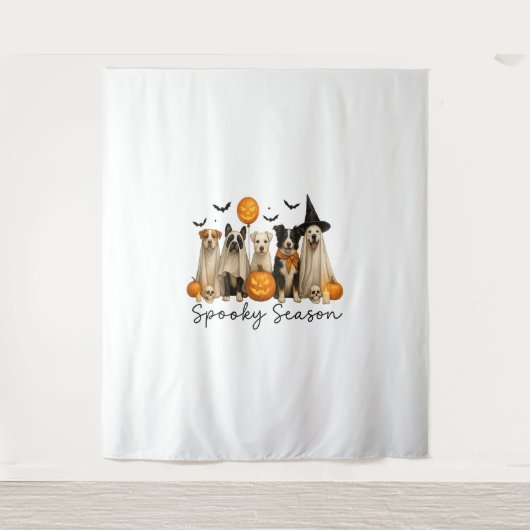 シーズン不気味ハロウィーン犬 タペストリー (正面)