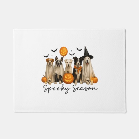 シーズン不気味ハロウィーン犬 ドアマット (正面)