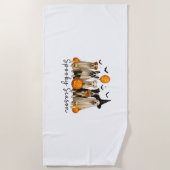 シーズン不気味ハロウィーン犬 ビーチタオル (正面)