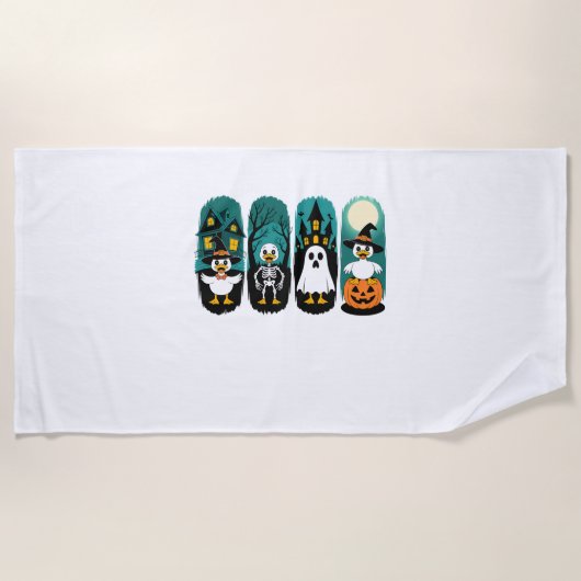 シーズン不気味ハロウィーン ビーチタオル (正面)