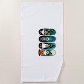 シーズン不気味ハロウィーン ビーチタオル (正面)