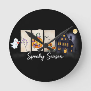 シーズン不気味ハロウィーン ラウンド壁時計
