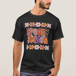 シーズン不気味バイブハロウィーン幽霊パンプキンメンウー Tシャツ