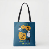 シーズン不気味パンプキンス幽霊こうもりハッピーハローウィン トートバッグ (正面)