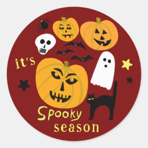 シーズン不気味パンプキンス幽霊こうもりハッピーハローウィン ラウンドシール