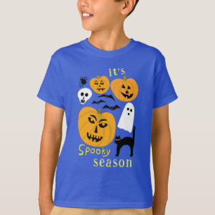 シーズン不気味パンプキンス幽霊こうもりハッピーハローウィン Tシャツ