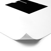 シーズン不気味ブラック&ホワイト幽霊ハロウィーン ポスター (角)