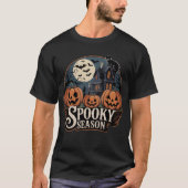 シーズン不気味ヴィンテージハロウィーンTシャツ | レトロハ Tシャツ (正面)