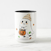 シーズン不気味幽霊かわいいハロウィーン秋ギフト マグカップ (中央)