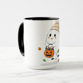 シーズン不気味幽霊かわいいハロウィーン秋ギフト マグカップ (正面左)