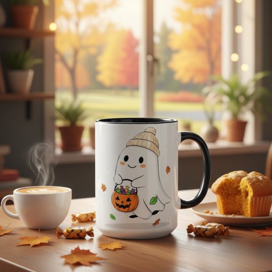 シーズン不気味幽霊かわいいハロウィーン秋ギフト マグカップ