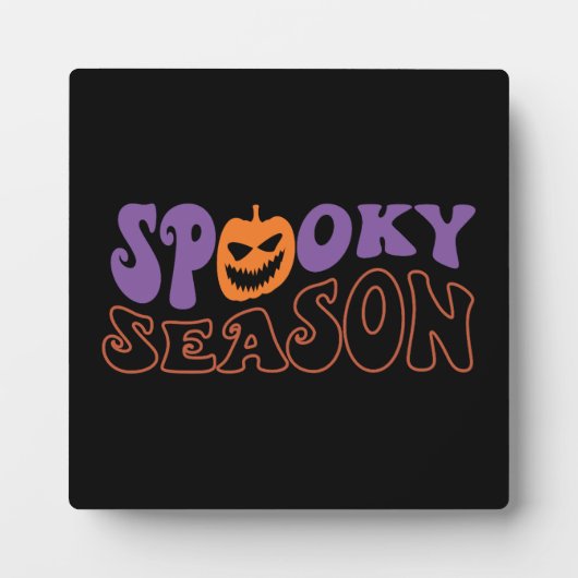 シーズン不気味 – 面白いハロウィーン フォトプラーク (正面)