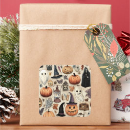 シーズン不気味- Halloween Stickers スクエアシール