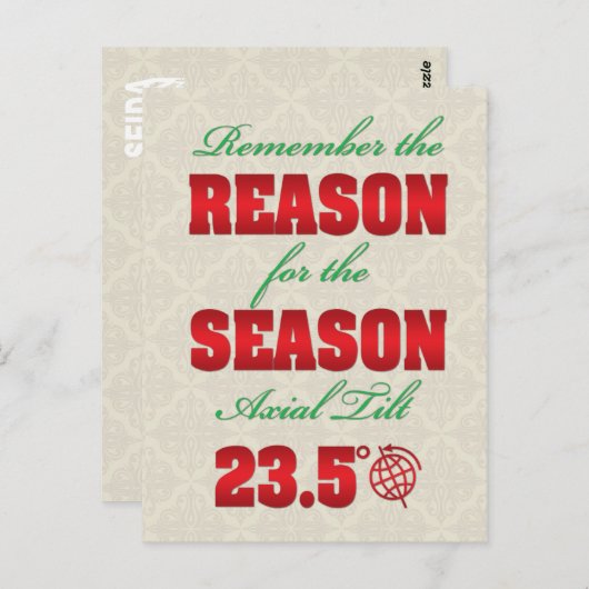 シーズン冬の至葉書の理由 ポストカード (正面/裏面)