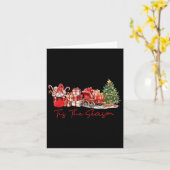 シーズン到来！コーヒーラテの小人のスレイクリスマス カード (黄色い花)