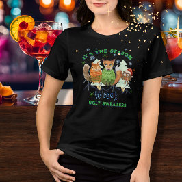 シーズン到来!ダサかわいいクリスマスツリーの森の動物たち トライブレンドTシャツ