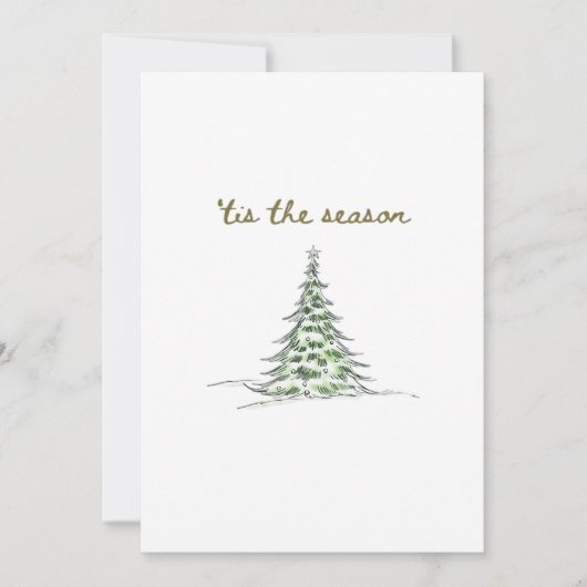 シーズン到来!デビーちゃんのクールなサンタとクリスマスツリー シーズンカード (正面)