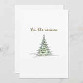 シーズン到来!デビーちゃんのクールなサンタとクリスマスツリー シーズンカード (正面/裏面)