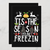 シーズン到来！ 凍えようぜ Tシャツ 招待状 (正面/裏面)