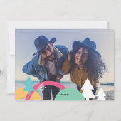 シーズン満載の感情おもしろいクリスマス絵文字フォト シーズンカード (裏面)