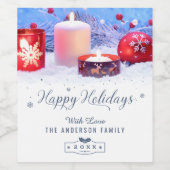 シーズン祝ス平和的ハッピーホリデー応援 ワインラベル (シングルラベル)