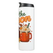 シーズン秋のカボチャとサッカーを疲らす タンブラー (回転右)