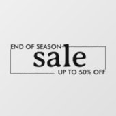 シーズン終了のショップブラックウィンドウデカール ウィンドウサイン (シート)