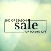 シーズン終了のショップ用ブラックウィンドウデカール ウィンドウサイン (シート3)