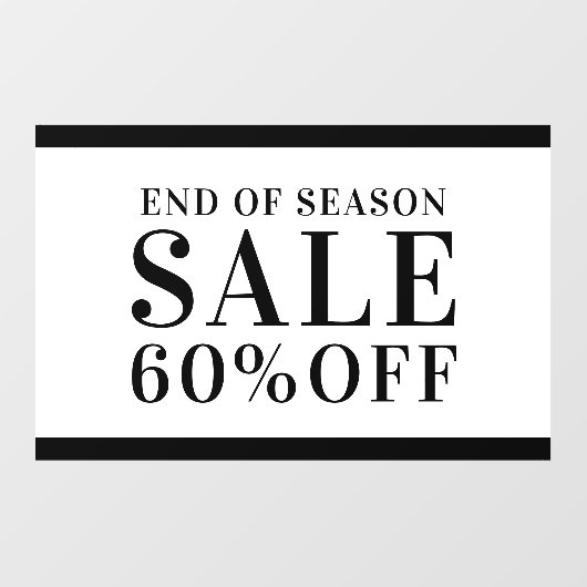 シーズン終了のビジネスストアの販売割引オフ勝利 ウィンドウサイン (シート)