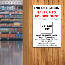シーズン終了の販売ビジネスのホワイトポスター ポスター